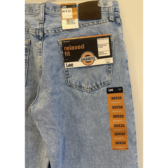 Lee Men's Relaxed Fit Straight Leg Jean 30x32 in Classic Stone NWT - Picture 5 of 6